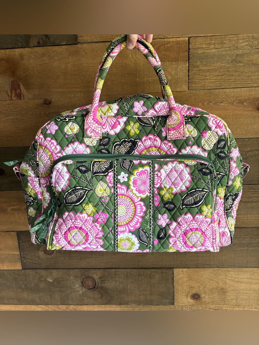 Vera Bradley Olivia Pink Weekender Duffel Bag - Retired Print